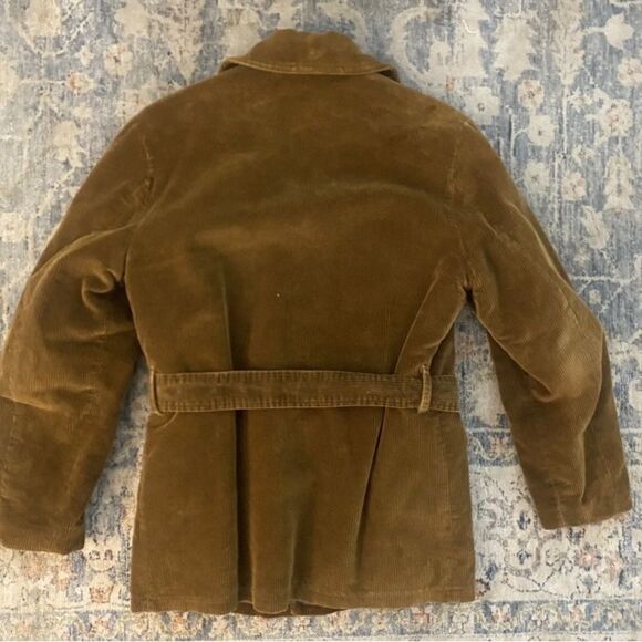 Vintage 1970’s corduroy belted men’s sporting jacket small 38/40 with faux fur - Picture 5 of 6
